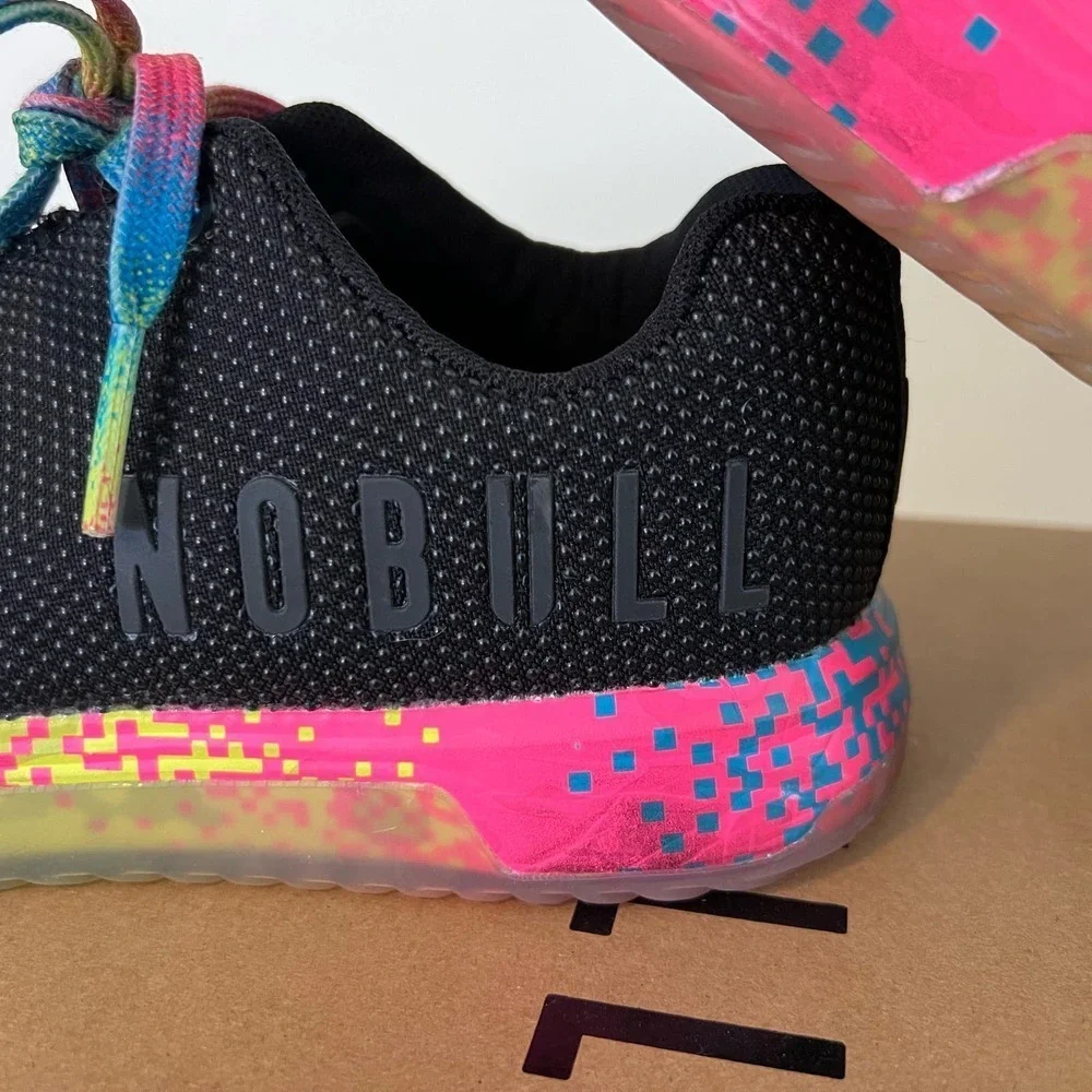 NOBULL Project Superfabric Trainer+ BLACK NEON GLITCH WOMEN'S 7.5 - Picture 7 of 11